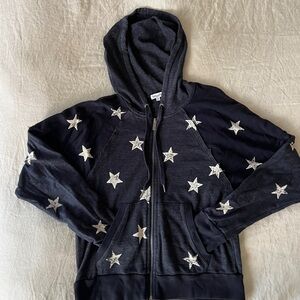 Splendid Navy Star Zipped Hoodie size S